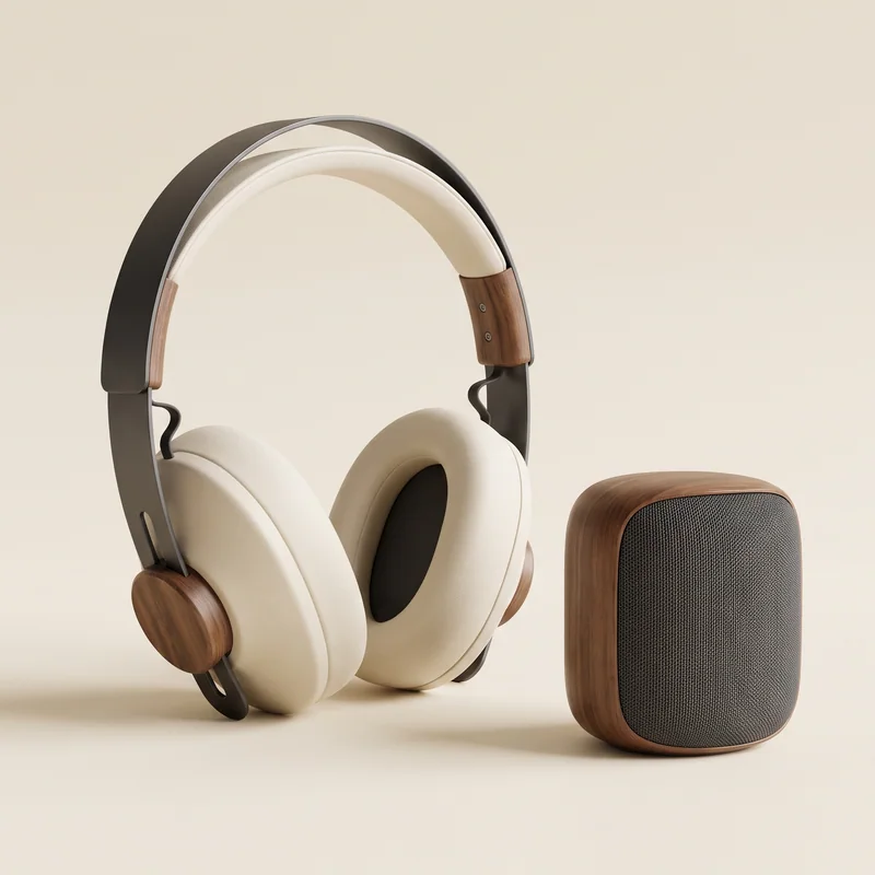 Planned high-fidelity headphones and compact speaker